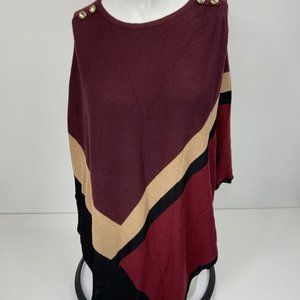 White House Black Marked Sleeveless Shawl Size XS